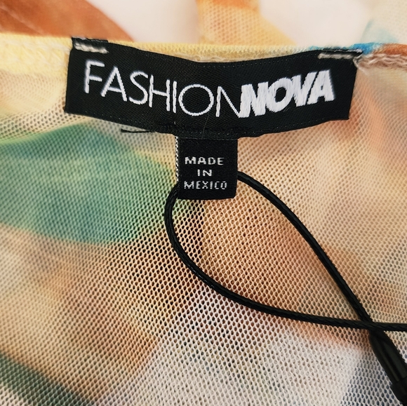 Fashion Nova Staying Out Multi Color Mesh Mini Dress - Picture 10 of 15